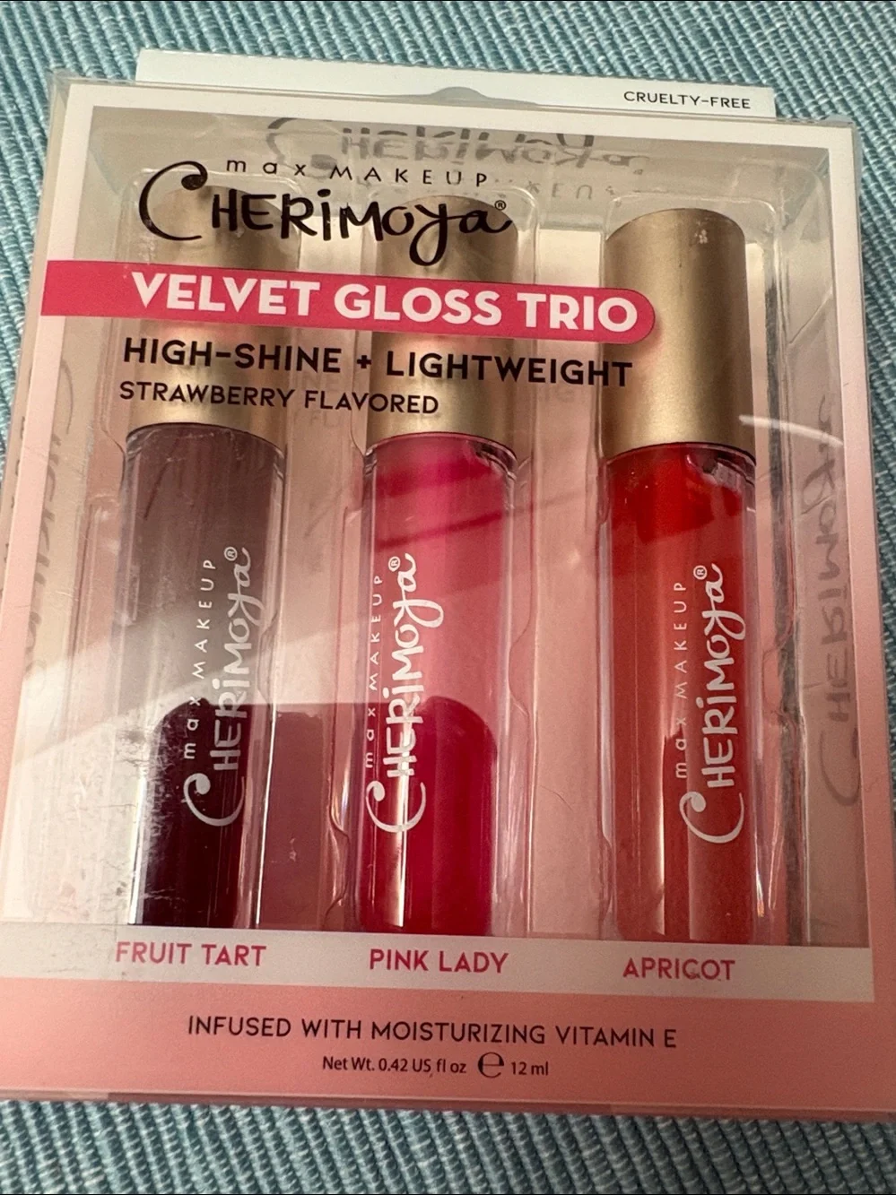 Lip Oil trio Bundle— watermelon flavored lip oil and strawberry velvet Gloss